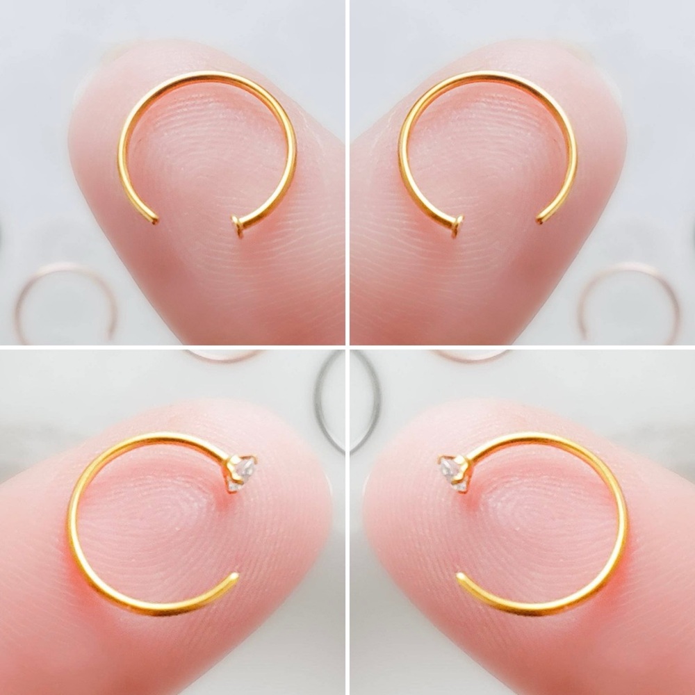 Two Pairs Gold Plated Hug Hoops